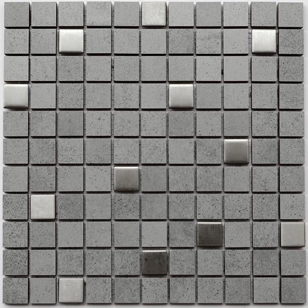 Керамическая мозаика Kotto Ceramica СМ 3026 C2 300x300x8 мм/25x25 мм Gray/Metal mat