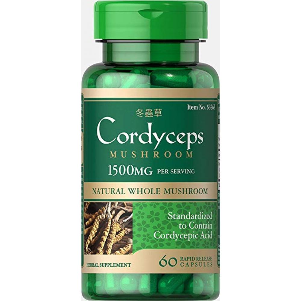 Натуральная добавка Cordyceps Mushroom 750 mg 60 caps (100-47-8902228-20)