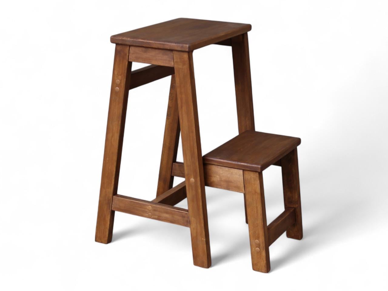 Табурет-лестница деревянный Студія Дерева Вільха бытовой 2 ступеньки Орех темный (31002858)