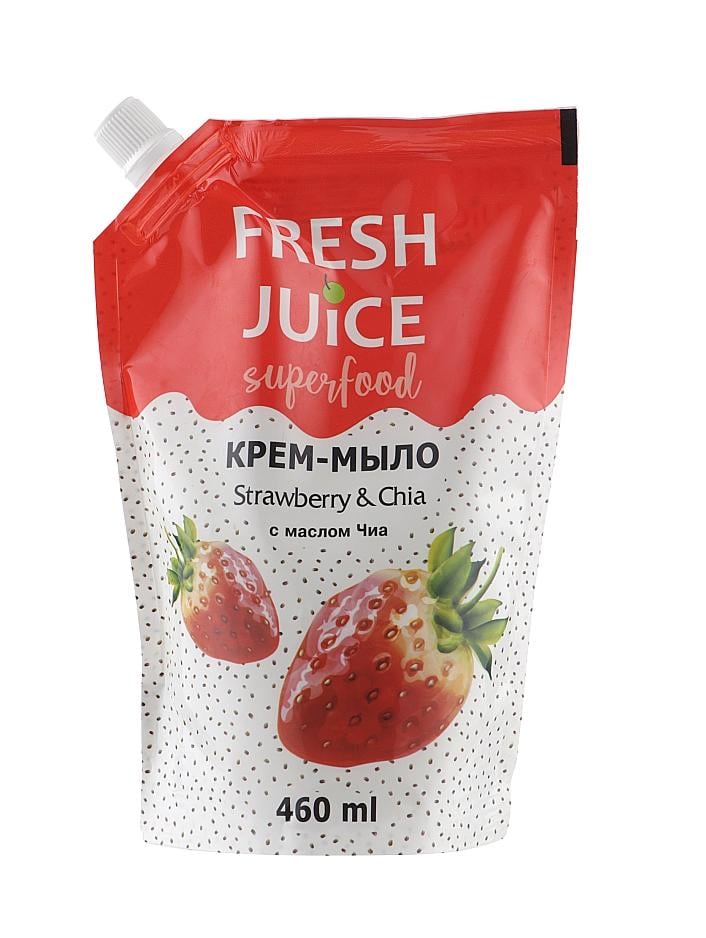 Мило рідке Fresh Juice Superfood Srawberry&chia змінний блок 460 мл (4823015943348)