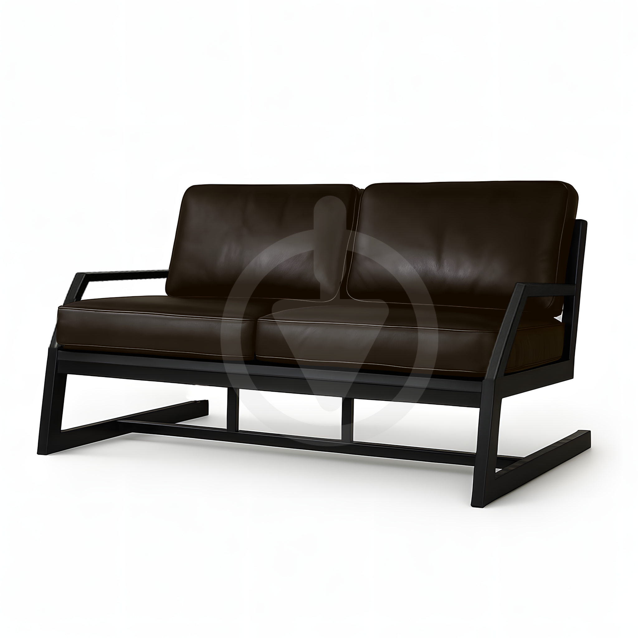 Диван металлический AVVS Атлас с подлокотниками лофт экокожа 156 см Коричневый - фото 1 Диван металлический AVVS Атлас с подлокотниками лофт экокожа 156 см Коричневый - фото 1