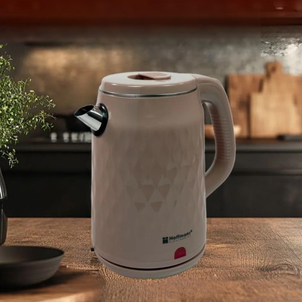 Електрочайник Hoffmans Electronics HM-2542 2000W 2,5 л Бежевий (120.1873) - фото 8