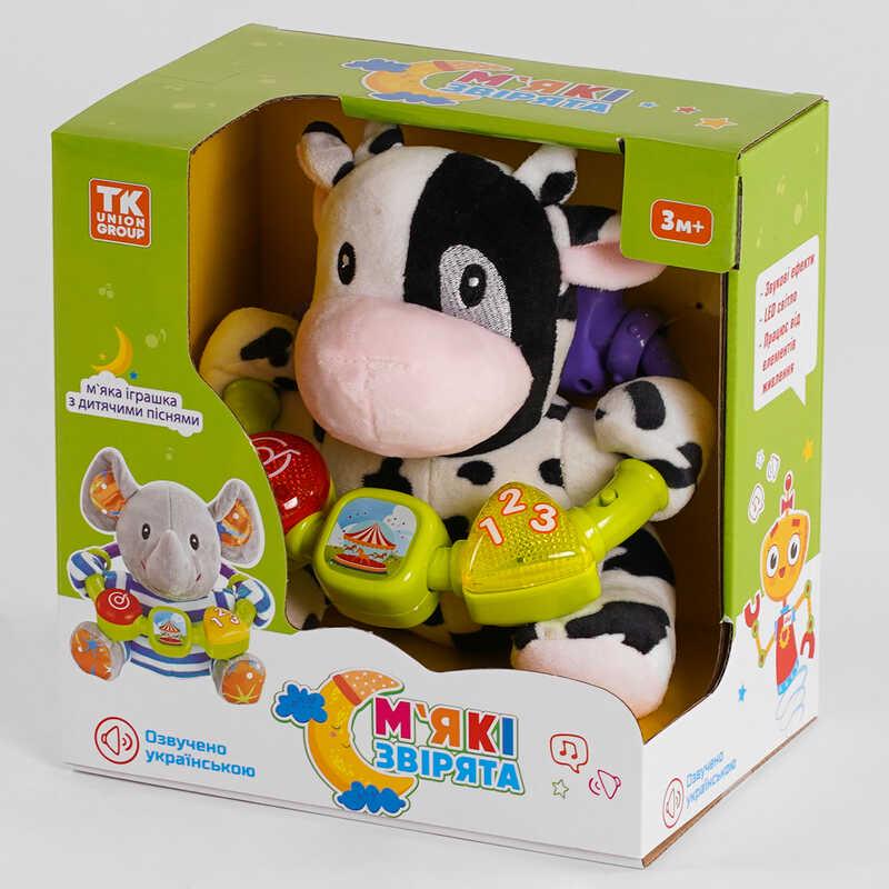 Брязкальце м'яке TK Group Корівка українське озвучування світлові/звукові ефекти (43122)