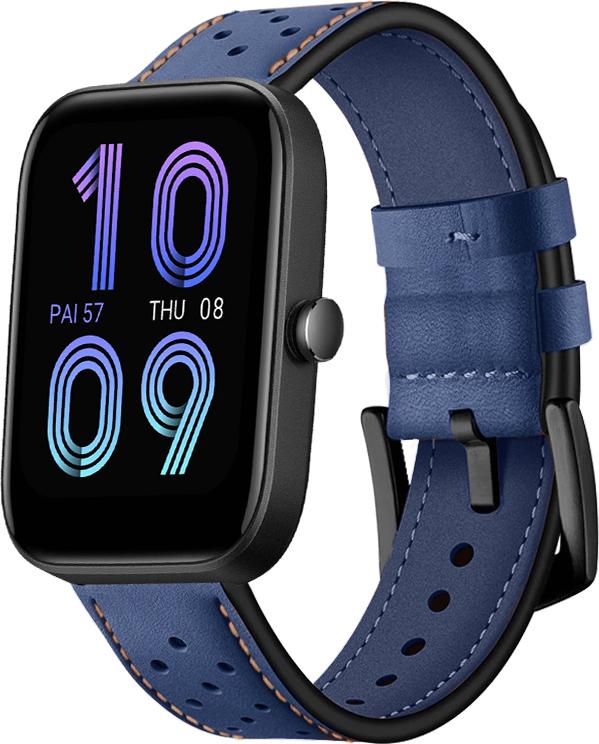 Ремінець шкіряний Classico для Amazfit Bip 3 Blue (28056-28)