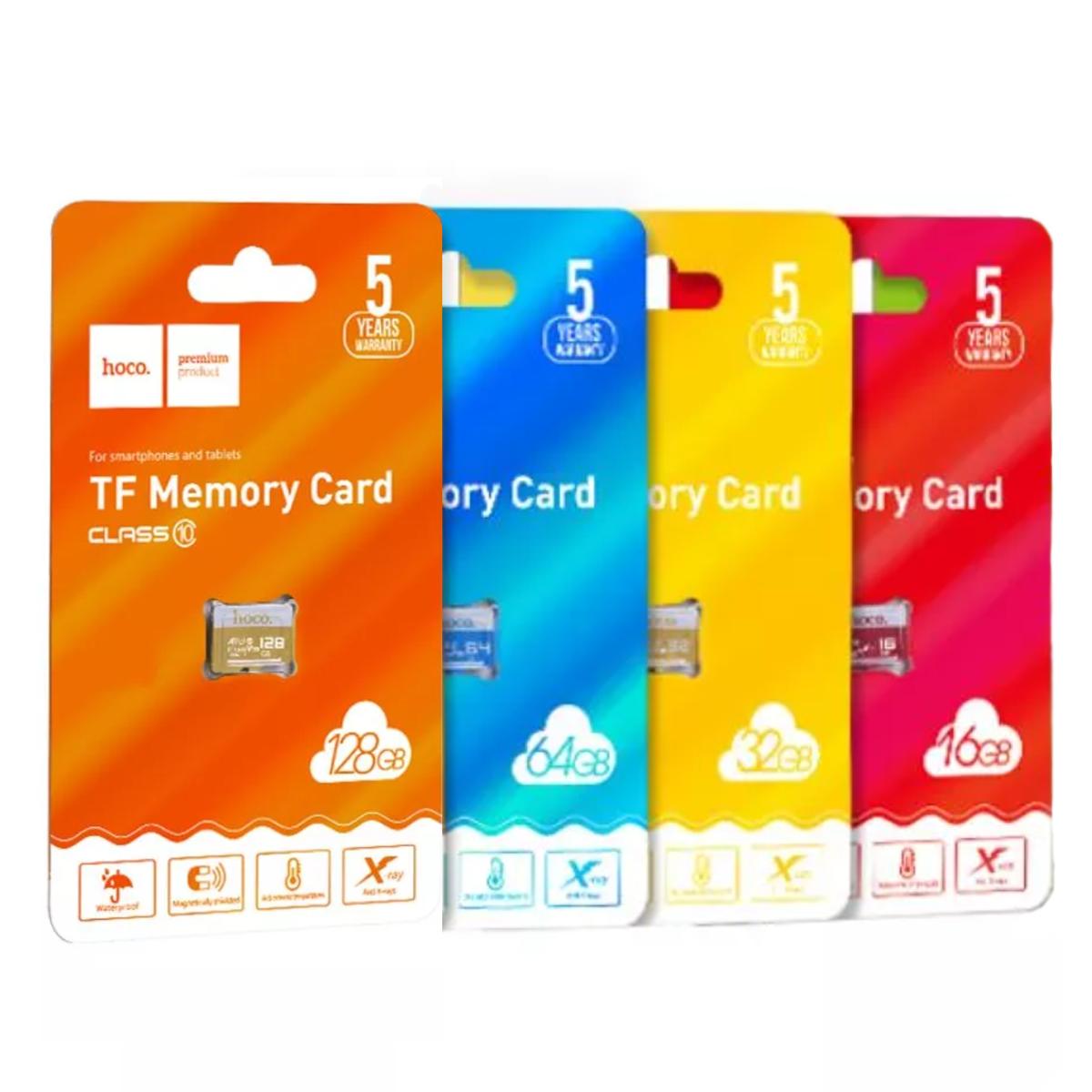 Карта памяти Hoco High speed TF MicroSD для смартфонов и планшетов 32 Гб Класс 10 10-90 Мб/c Yellow (180614) - фото 5