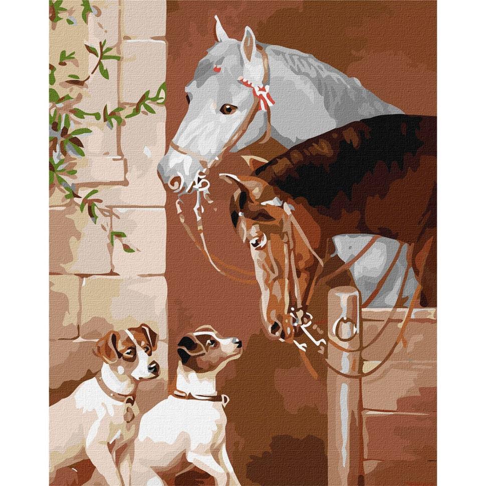 Картина по номерам Идейка Встреча в конюшне 40x50 см (KHO4361)