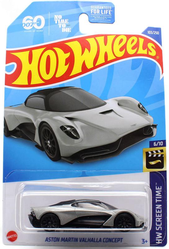 Игрушечная машинка Hot Wheels Aston Martin Valhalla Concept 2022 Screen Time №103 James Bond 007 (HCV69)