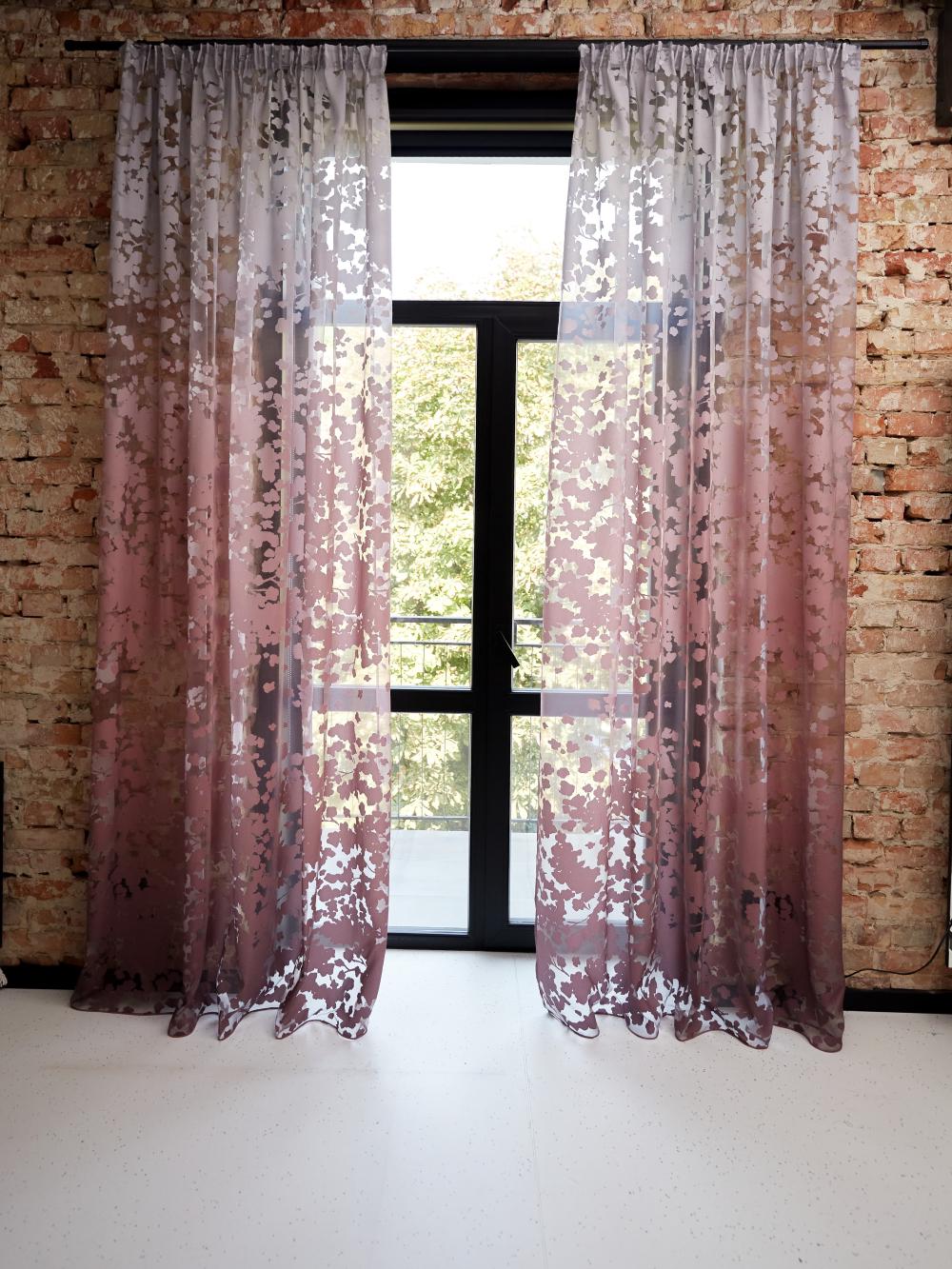 Шторы органза 2 м 2 шт. Пудровый (000104300)