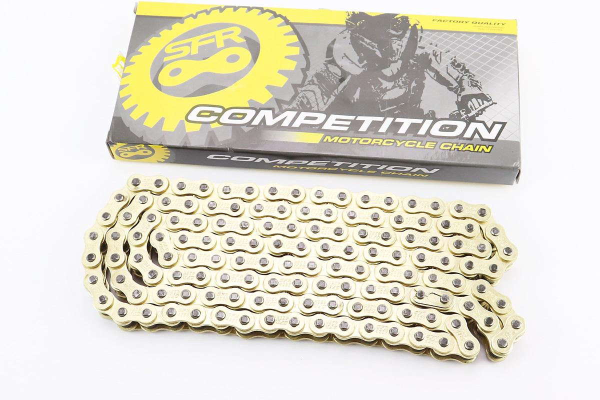 Цепь привода колеса к мотоциклам Viper-125-150J 428H 136 звеньев Gold (324316)