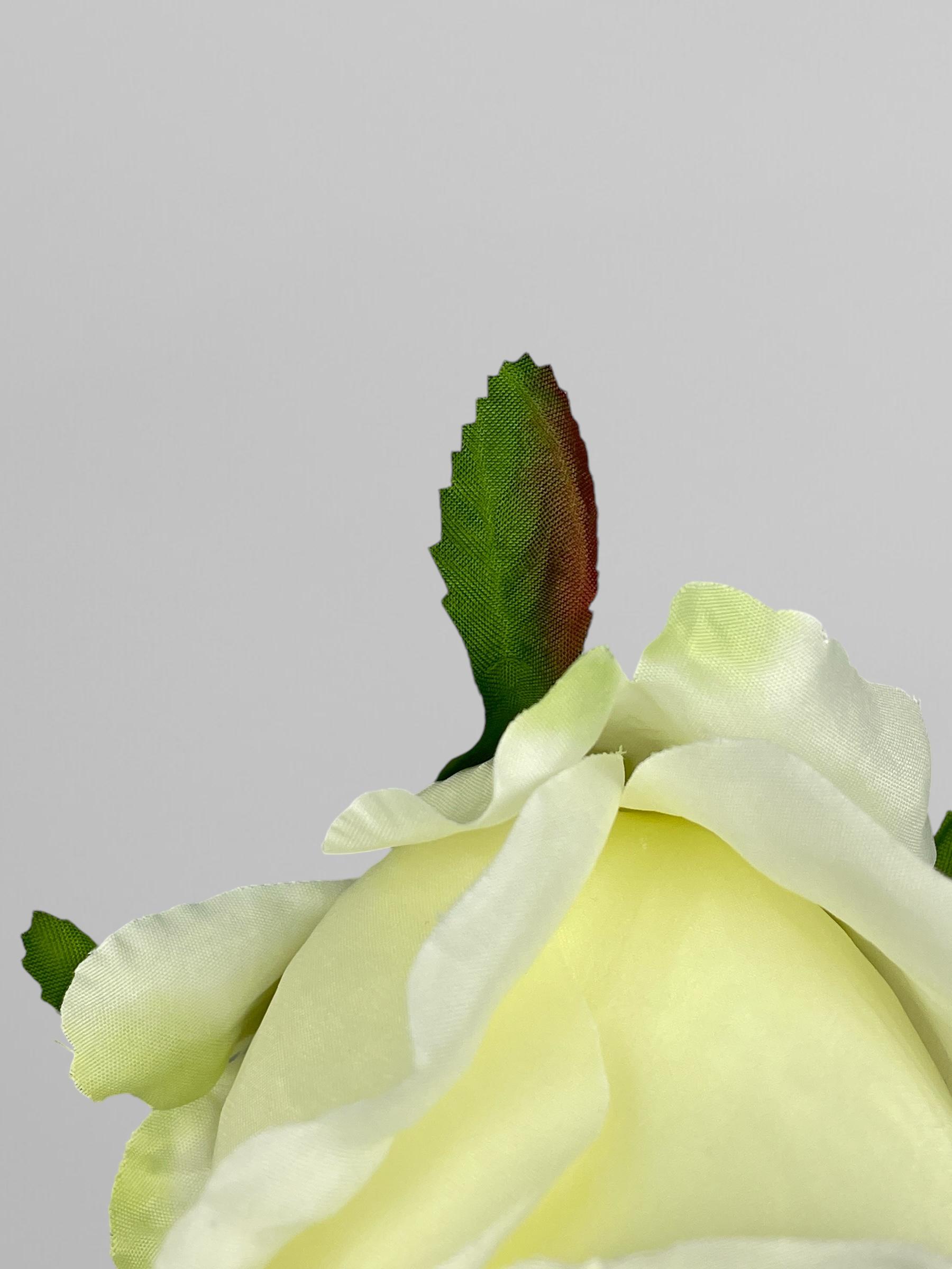 Искусственная головка розы из сатина 8 см Желтый (К02020) - фото 4 Искусственная головка розы из сатина 8 см Желтый (К02020) - фото 4