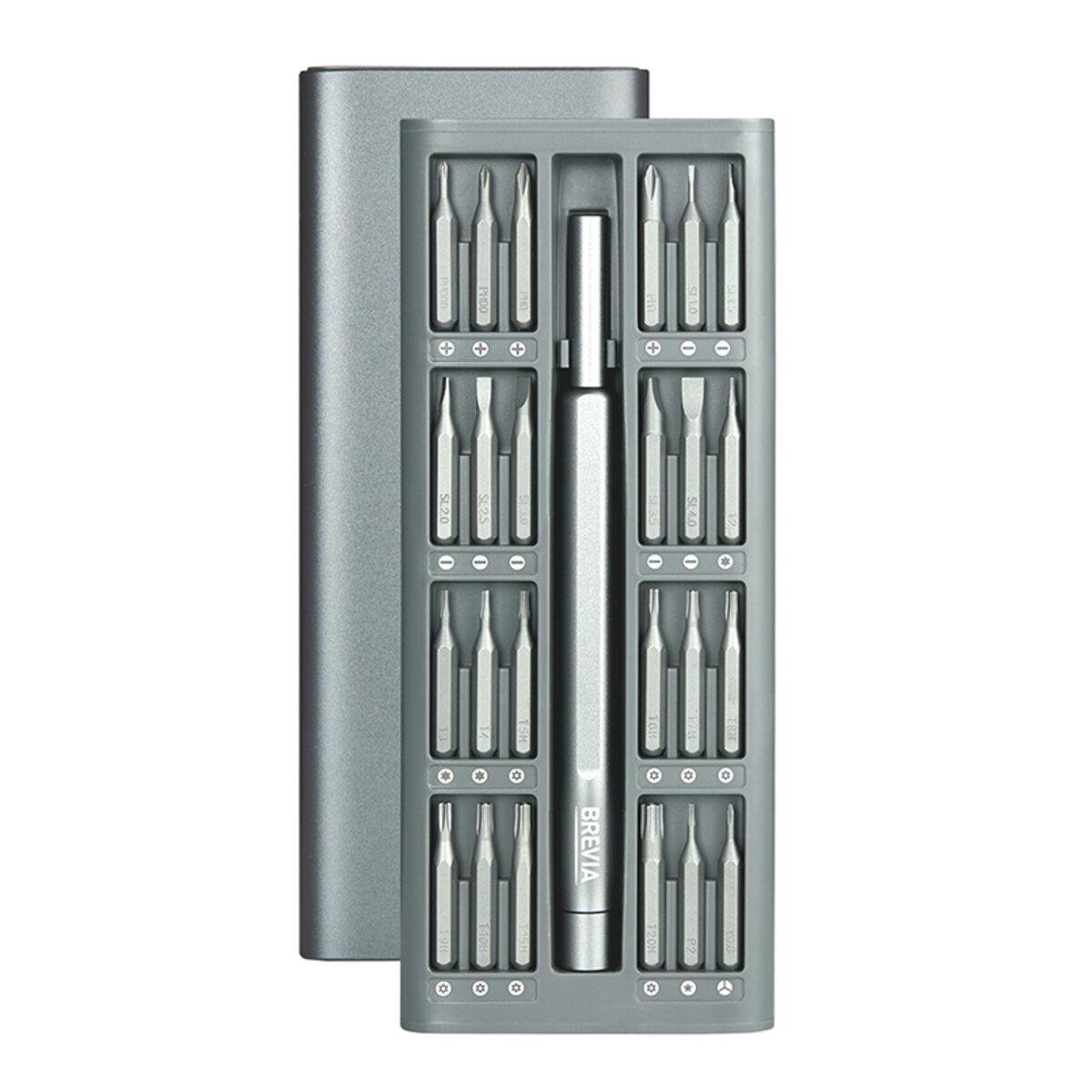 Отвертка Brevia с комплектом насадок для точных работ 24в1