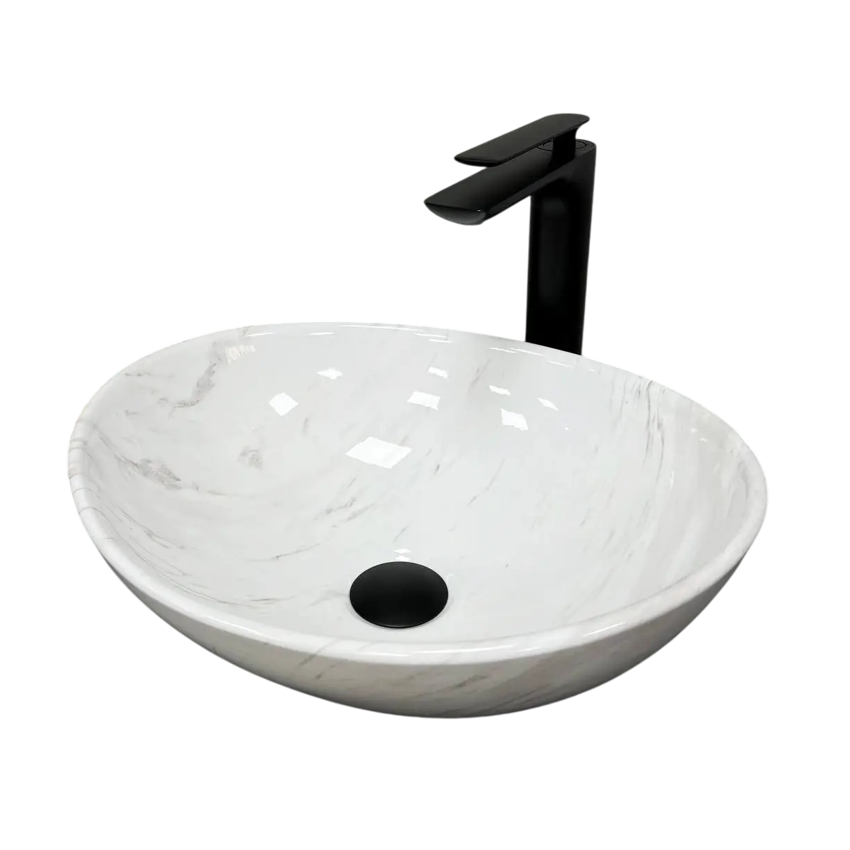 Раковина накладна VBI Parma Marble Nature Glossy 335x415 мм овальна (RM-VBI-011007)