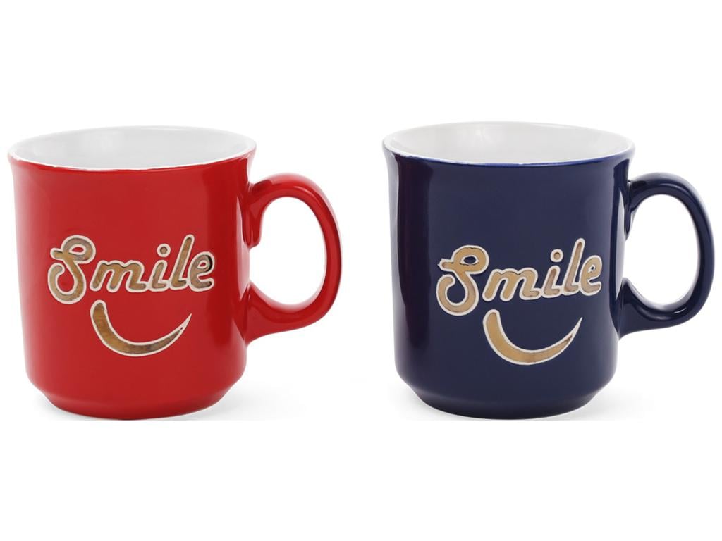 Чашка Smile 475 мл 2 цвета микс набор 2 шт. (BDI-593-271)