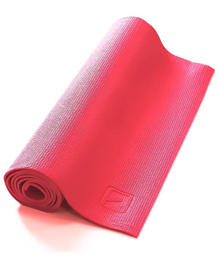 Килимок для йоги LiveUp PVC YOGA MAT 173x61x0,4 см Рожевий (LS3231-04p)