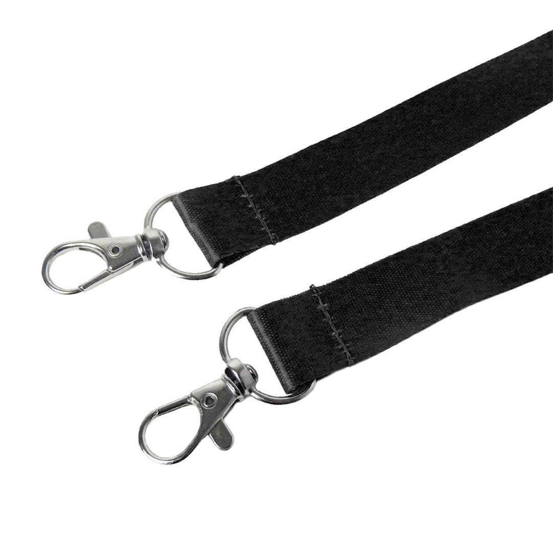 Шнурок для бейджа Ardix с двумя карабинами 96 см 10 шт. Черный (07-023-BK)