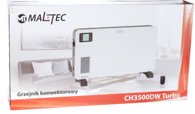 Конвекторный обогреватель Maltec CH3500DW с обдувом + пульт управления - фото 8