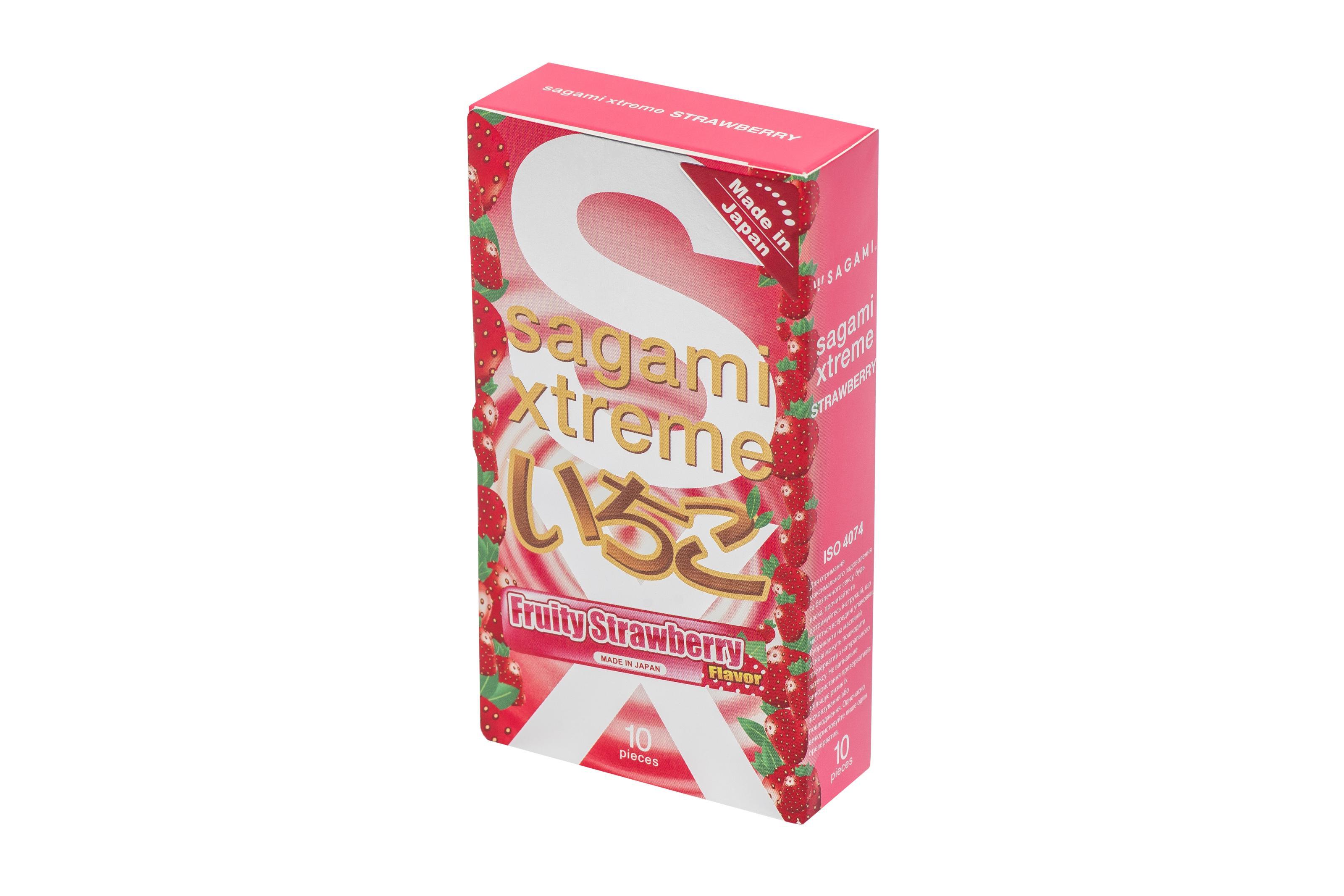 Презервативи Sagami Xtreme Strawberry 10 шт. (S000990141)