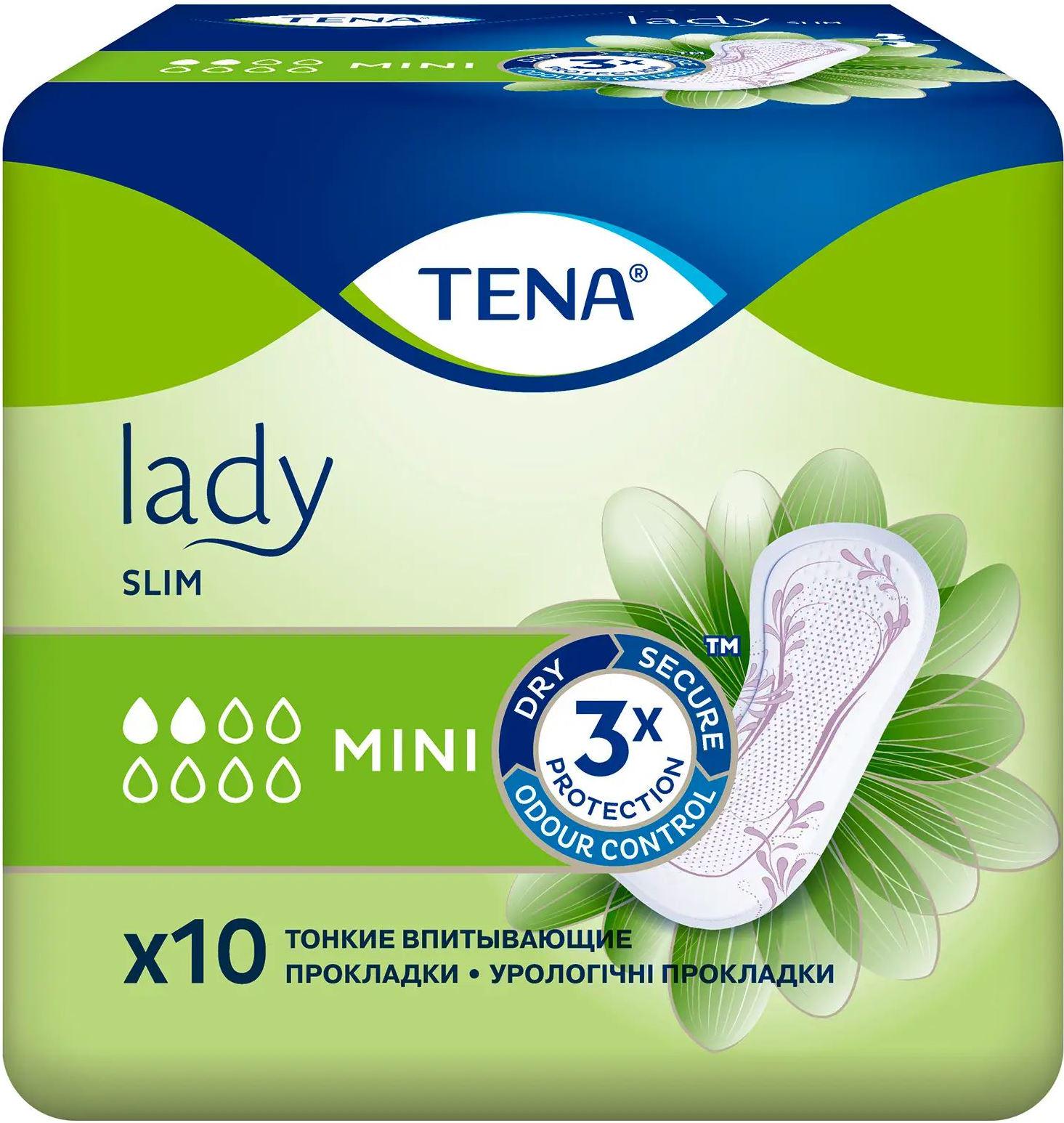 Прокладки урологічні Tena Lady Slim Mini 2 краплі 10 шт. (13990)