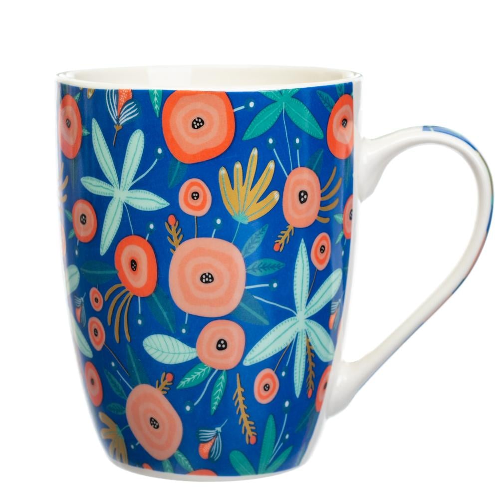 Кружка керамическая Elisey Birds 350 мл Синий (8803-018)