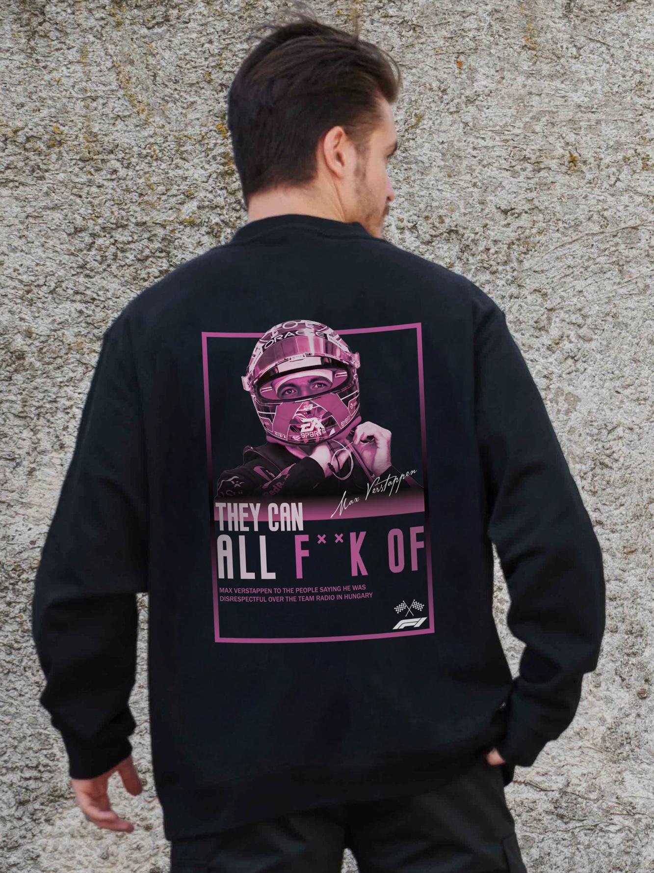 Світшот оверсайз з принтом Without Verstappen 2XL/3XL Black (2XL/3XL8055670)