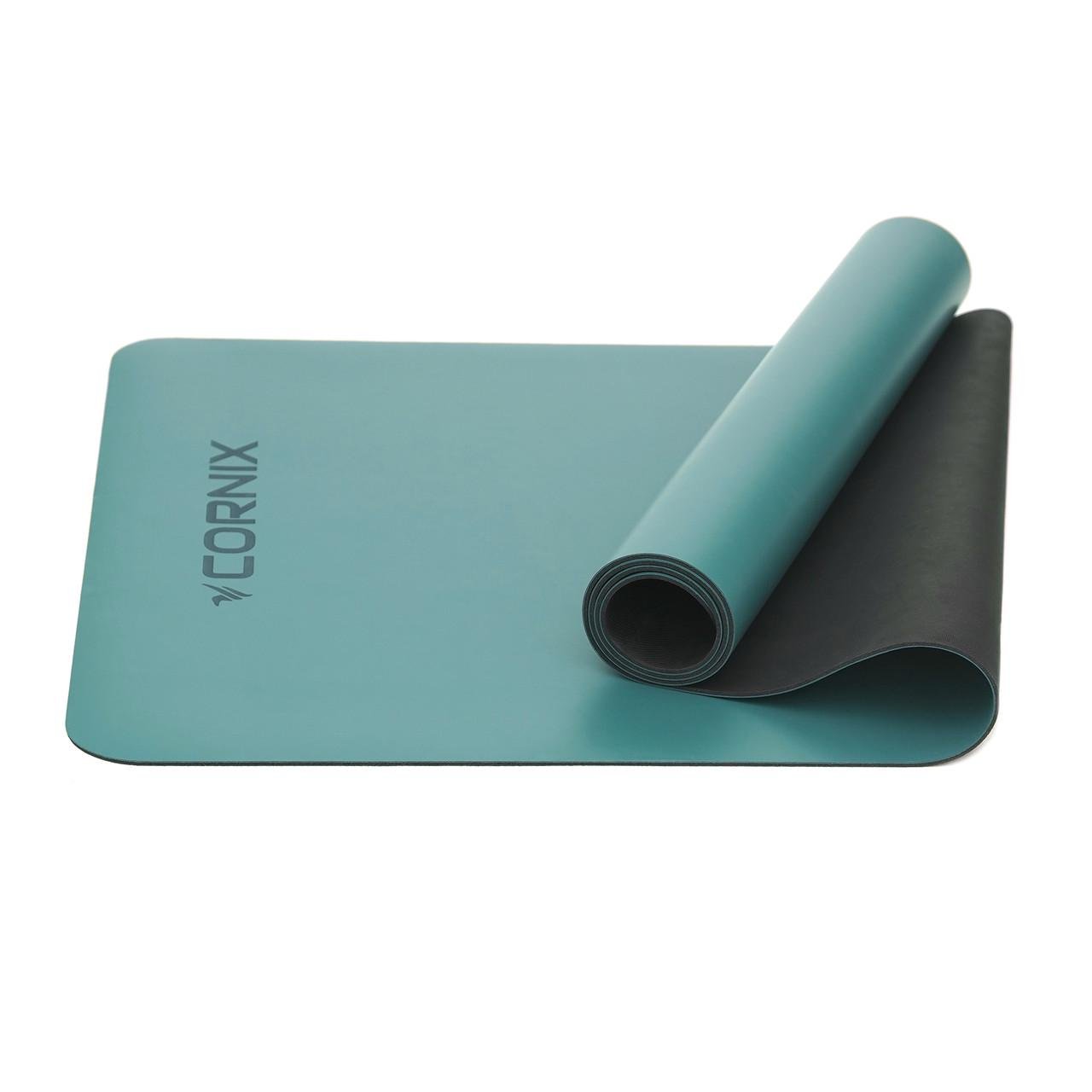 Коврик спортивный Cornix XR-0318 PU для йоги и фитнеса 183x68x0,4 см Turquoise (2735132331)