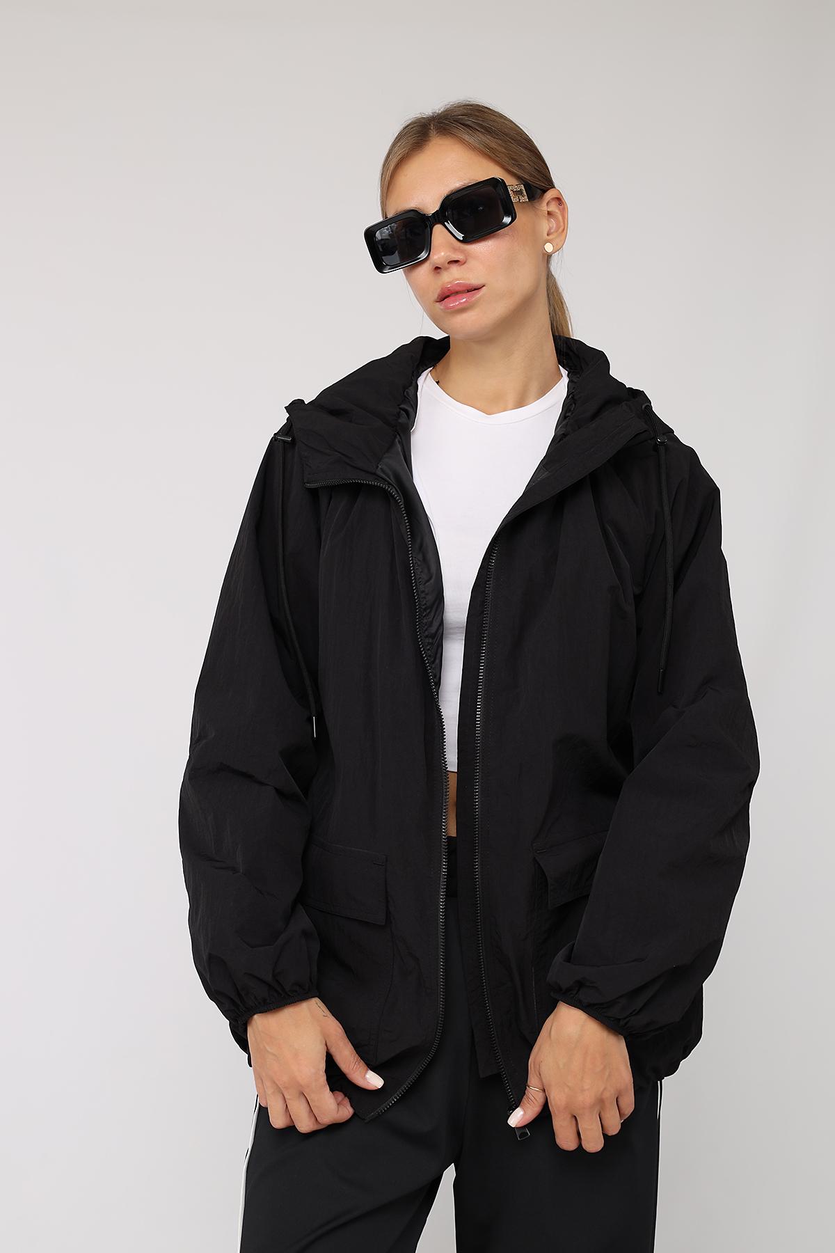 Ветровка женская цвет черный 48 ЦБ-00279721