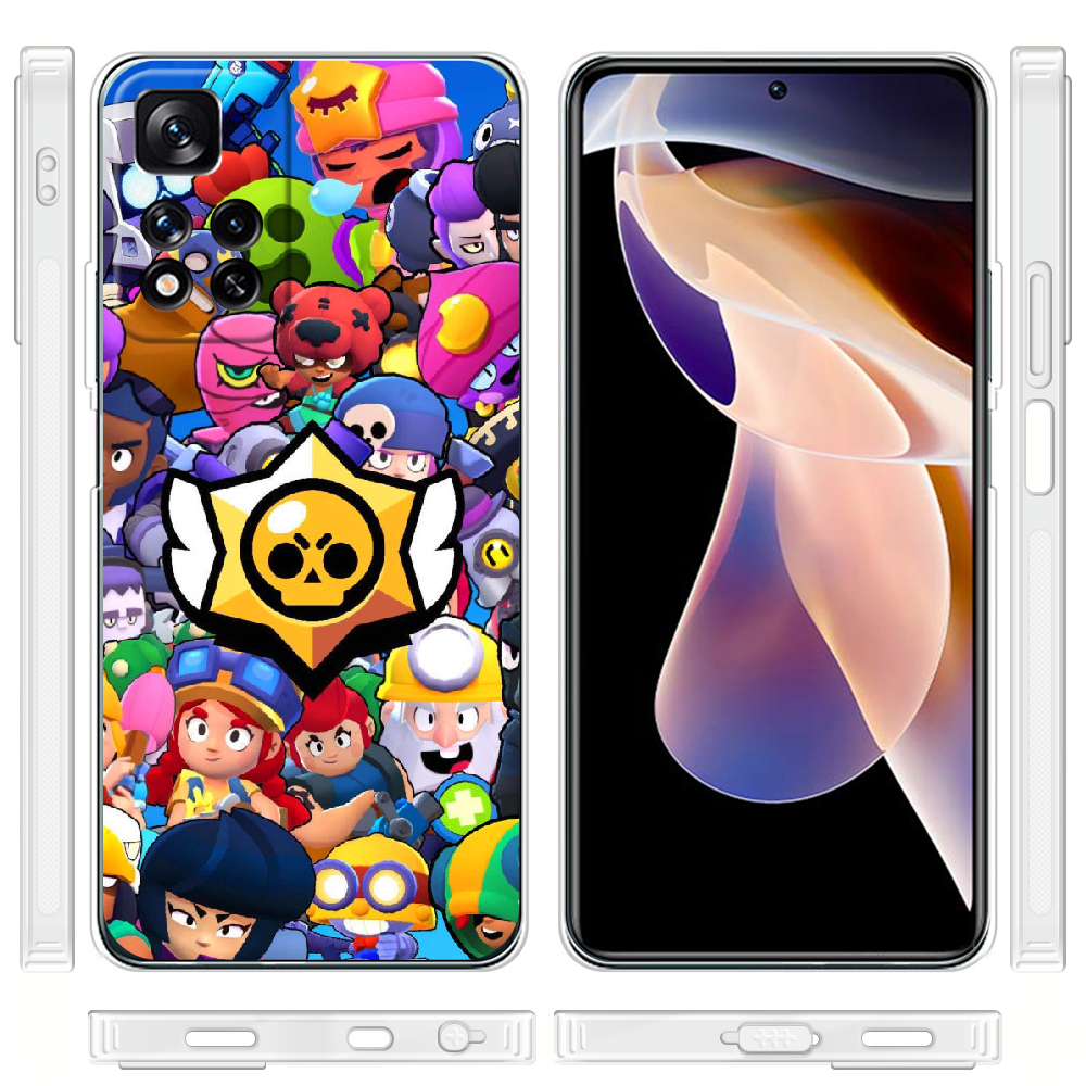 Чехол BoxFace Xiaomi Redmi Note 11 Pro Plus 5G Brawl Stars Прозрачный силикон (44441-up2389-44441) - фото 3