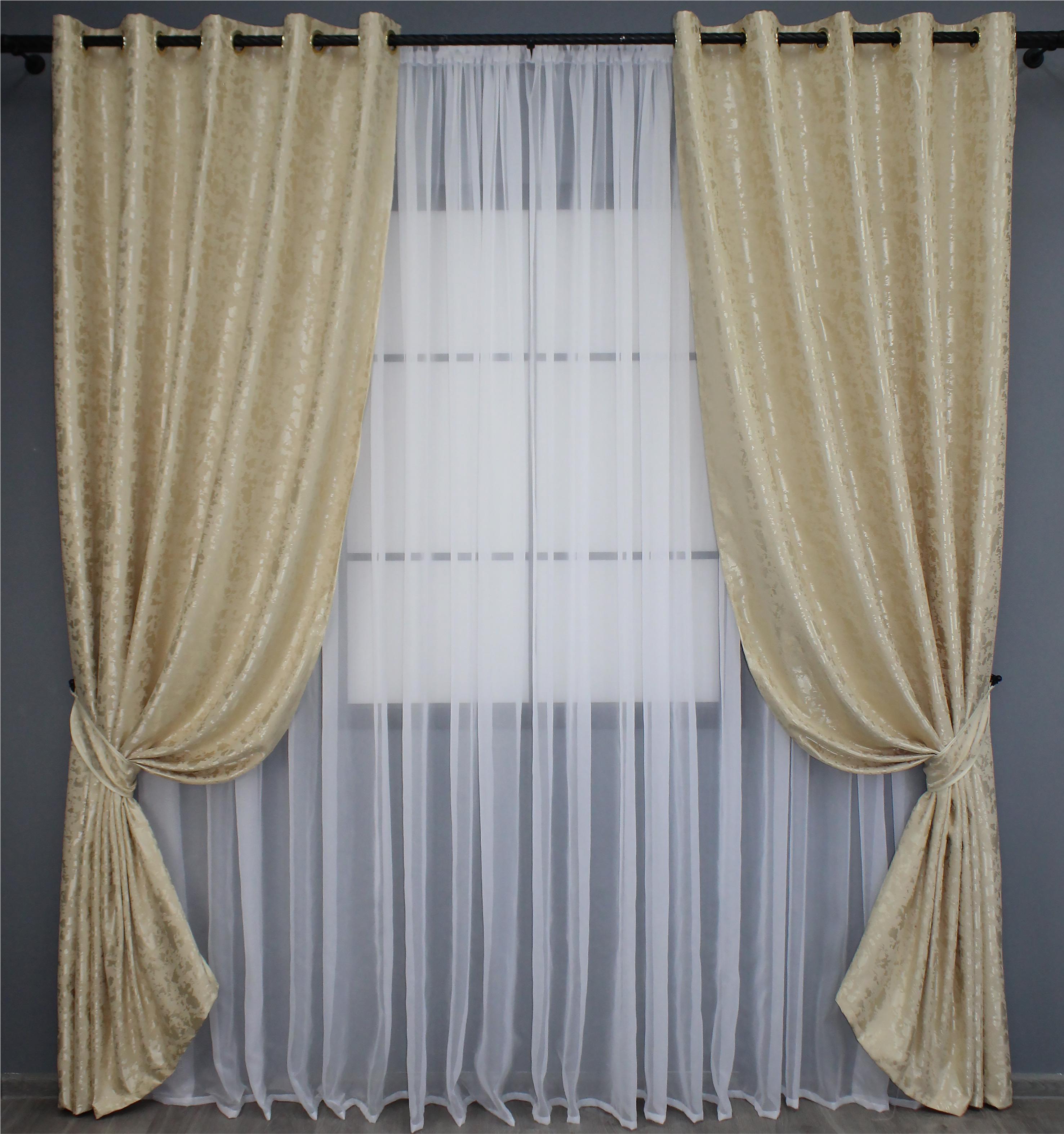 Комплект штор на люверсах VR-Textil Льон мармур Pavliani ХО №1270ш 150х250 см 2 шт. Бежевий (37-0122) - фото 1 Комплект штор на люверсах VR-Textil Льон мармур Pavliani ХО №1270ш 150х250 см 2 шт. Бежевий (37-0122) - фото 1