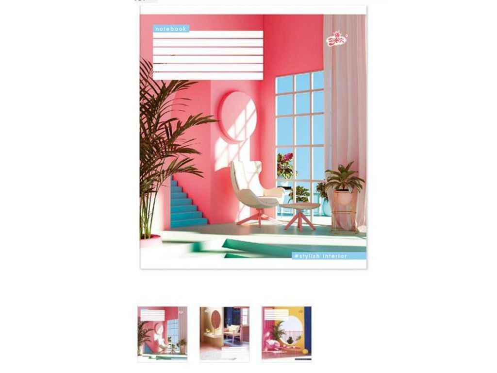 Тетрадь в линию Бріск 96 л. 10 шт. ТВ-17 №2353 Стильный интерьер (965551)