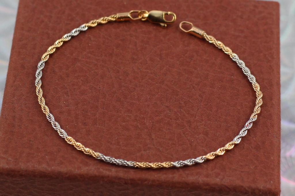 Браслет Xuping Jewelry Канатик комбинированный 19 см Золотистый (1661249887)