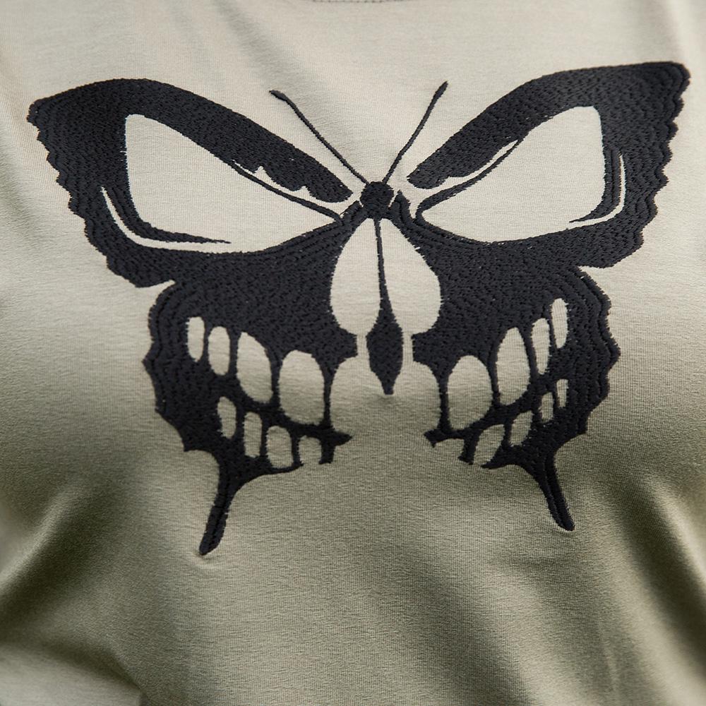 Футболка с вышивкой BATIAR Бабочка XL Хаки - фото 4 Футболка с вышивкой BATIAR Бабочка XL Хаки - фото 4