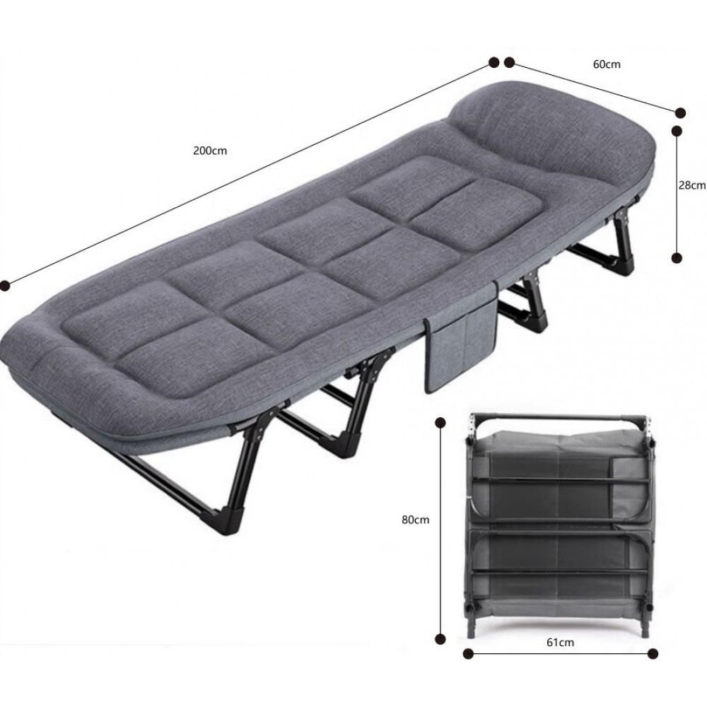 Шезлонг Bonro B2002-4 Темно-серый - фото 4 Шезлонг Bonro B2002-4 Темно-серый - фото 4