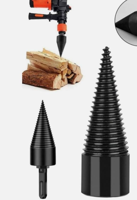 Свердло-дровокол морквина для дриля та перфоратора D40 мм - фото 3 Свердло-дровокол морквина для дриля та перфоратора D40 мм - фото 3