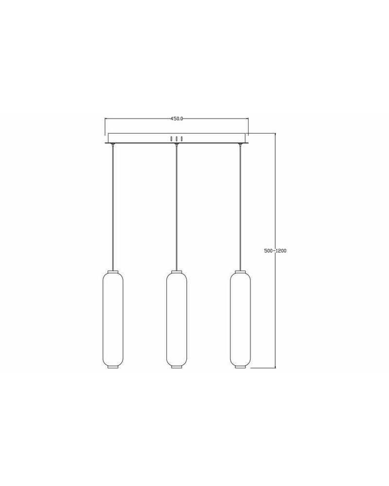 Светильник подвесной Reality Catkin Led 3x8W 4000K 1920Lm IP20 Bl (339113-30) - фото 3