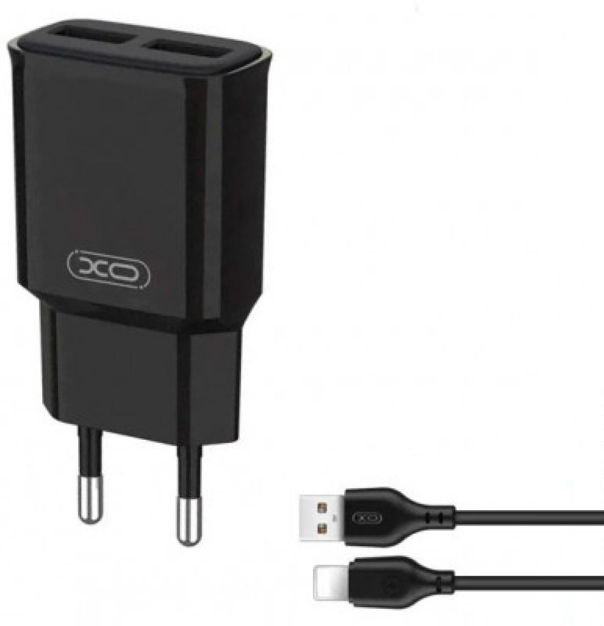 Зарядное устройство сетевое Хо L92C с кабелем Lightning USB 2.4A Черный