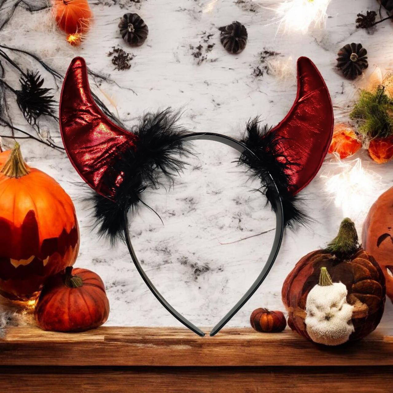 Ріжки чортика плоскі на обручі (2776498478) - фото 4 Ріжки чортика плоскі на обручі (2776498478) - фото 4