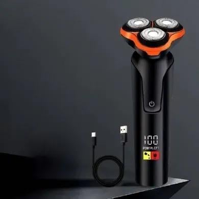 Электробритва-шейвер Geemy аккумуляторная с индикатором заряда Оранжевый (GM-9010-111) - фото 2 Электробритва-шейвер Geemy аккумуляторная с индикатором заряда Оранжевый (GM-9010-111) - фото 2