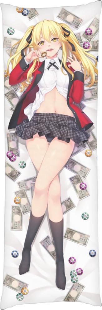 Подушка дакимакура Saotome Mary Kakegurui Безумный Азарт 50x150 см (13531452)