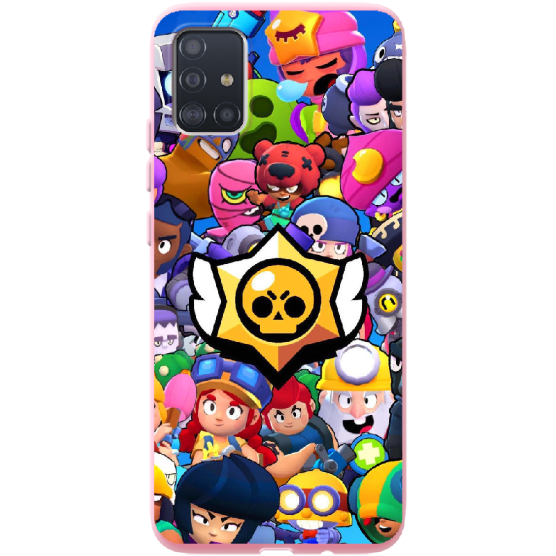 Чехол Boxface Samsung A515 Galaxy A51 Brawl Stars Розовый силикон (38808-up2389-41817) - фото 1