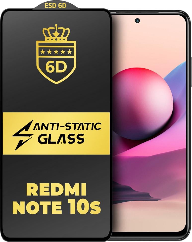 Стекло защитное 6D Anti-Static Xiaomi Redmi Note 10S Glass Shield (33234)