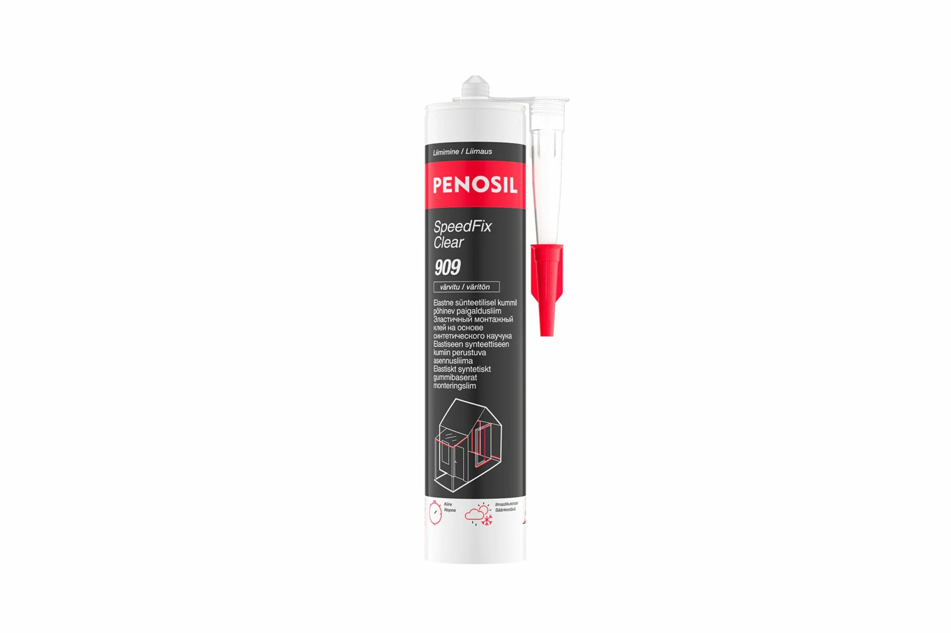Монтажний клей Penosil Premium SpeedFix Clear 909 290 мл Прозорий