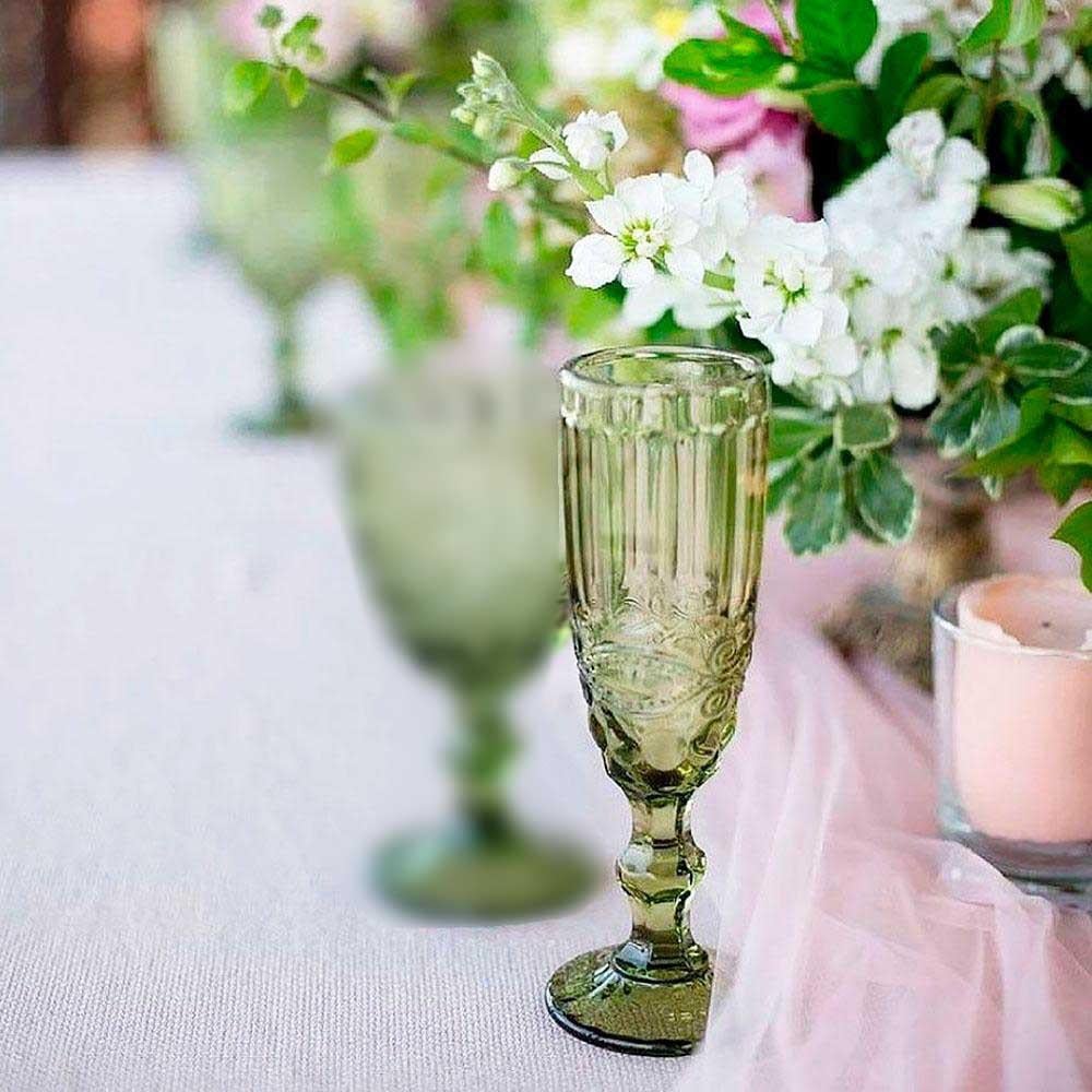 Бокал Вінтаж для шампанського із кольорового скла 150 мл Зелений (21-OCT-DKC79318D) - фото 5 Бокал Вінтаж для шампанського із кольорового скла 150 мл Зелений (21-OCT-DKC79318D) - фото 5