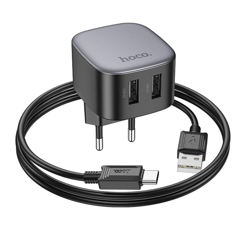 Зарядное устройство сетевое Hoco CS31A 2хUSB с кабелем Type-c (21705492) Зарядное устройство сетевое Hoco CS31A 2хUSB с кабелем Type-c (21705492)