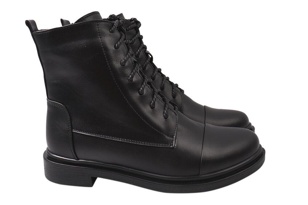 Ботинки женские SAVIO кожаные на низком ходу на шнуровке р. 38 Черный (191-20/21DHC)