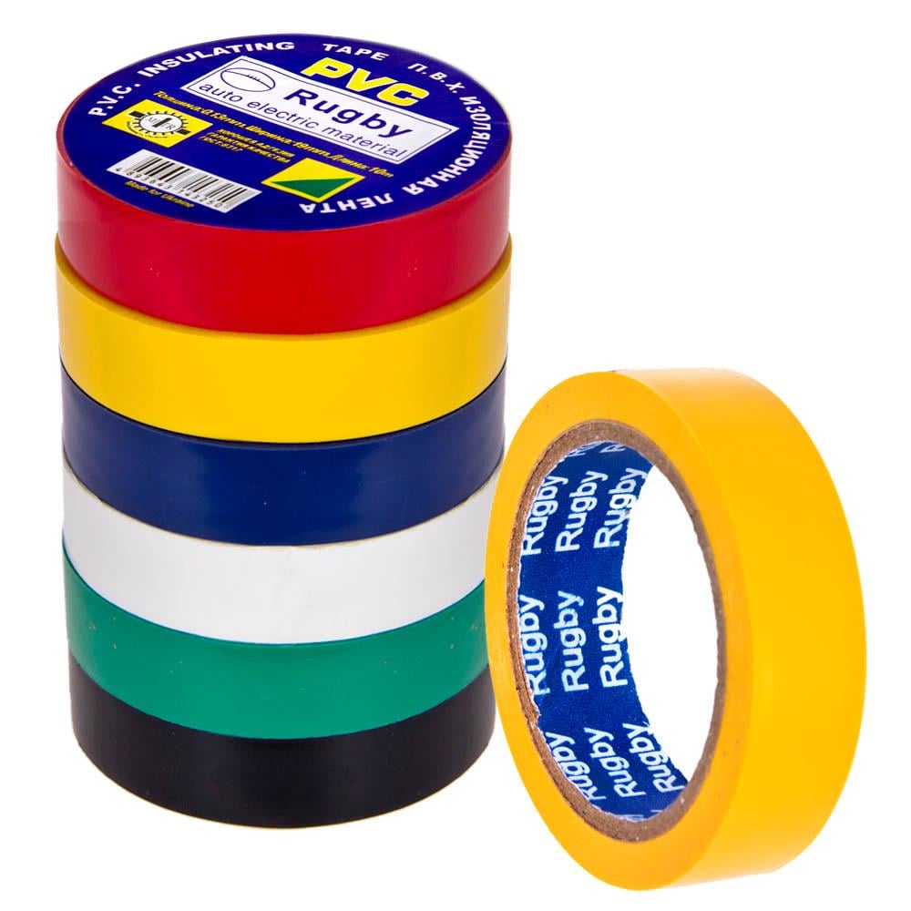 Изолента PVC 20 м "RUGBY" ассорти