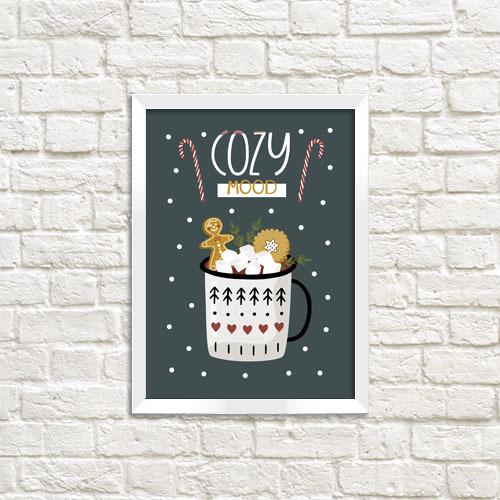 Постер в рамке Cozy mood 30x42 см A3 (WMT3_20NG003)