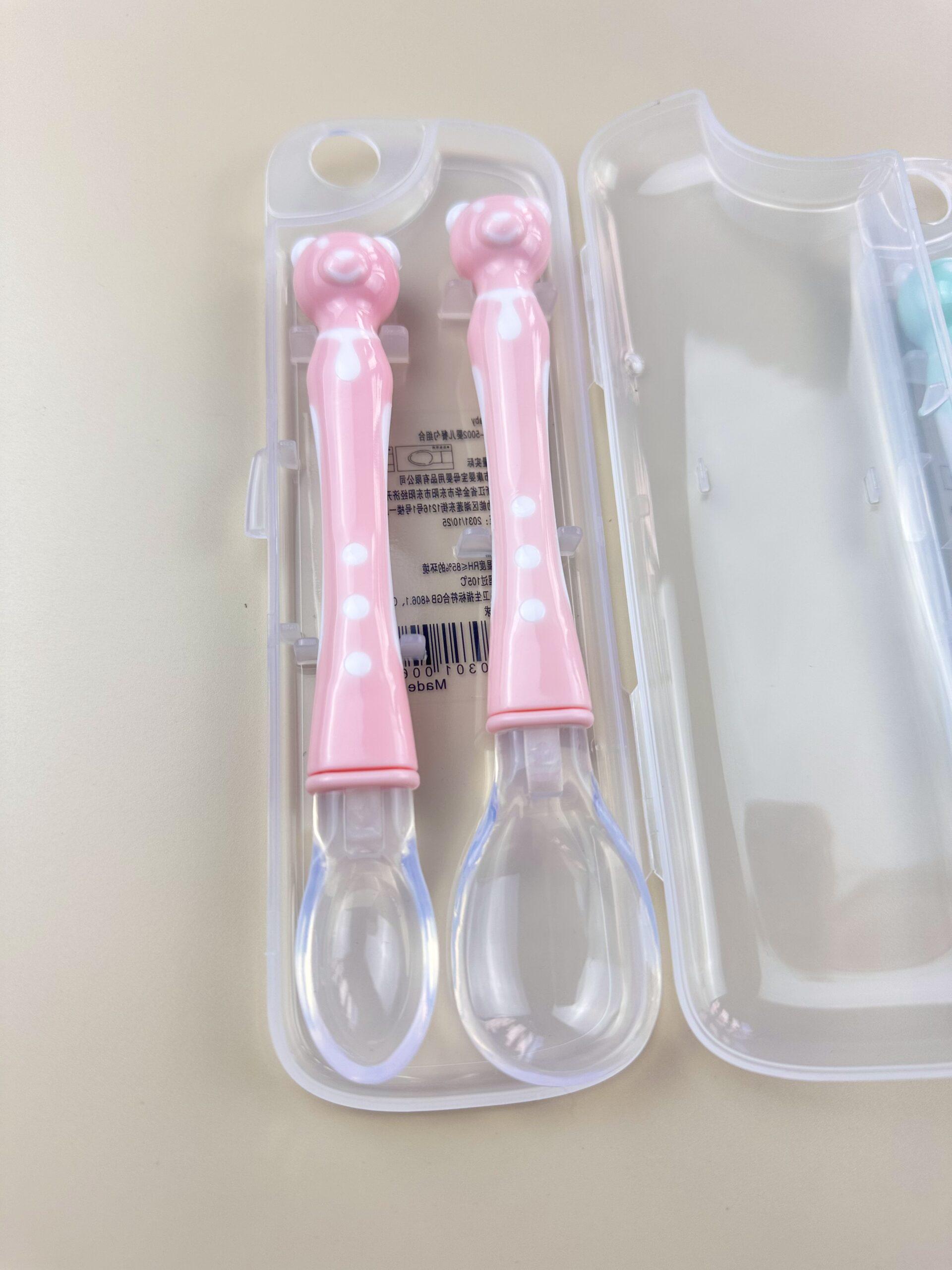 Набор силиконовых ложечек Мишки в футляре Розовый (142504) - фото 9 Набор силиконовых ложечек Мишки в футляре Розовый (142504) - фото 9