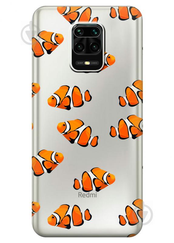 Силиконовый чехол iSwag для Xiaomi Redmi Note 9s Рыбки (KS2566)