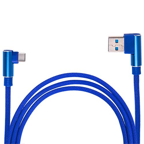 Кабель USB-Type С 90° Blue