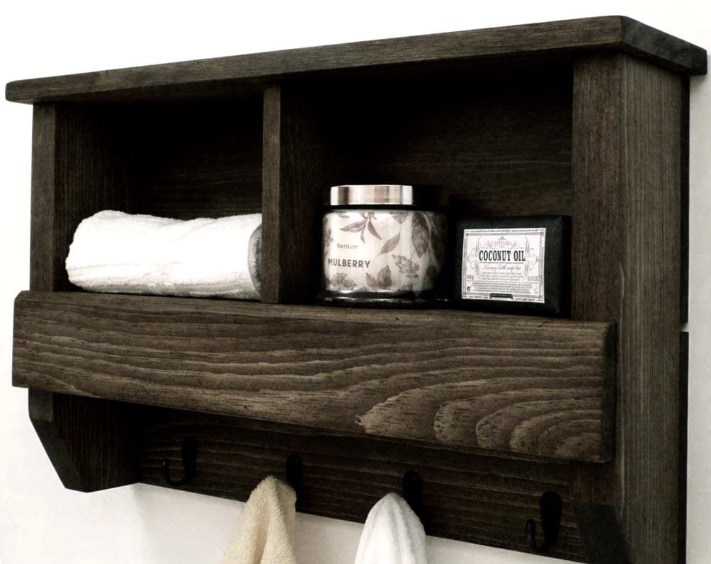 Полка для ванной из дерева Ярмен Мокко (ВНП/008310)